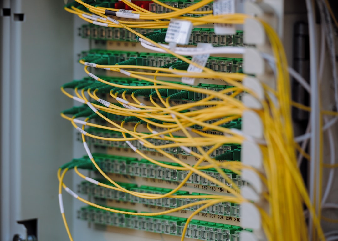Server room with organized network cables representing infrastructure at scale